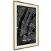 Poster Negative Map: New York - black and white city map in the USA 123044 additionalThumb 2