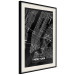 Poster Negative Map: New York - black and white city map in the USA 123044 additionalThumb 3