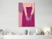 Canvas Print Purple figure - a silhouette of a woman dressed in a purple skirt and a blouse in strawberry, composition in shades of purple and pink 123344 additionalThumb 3