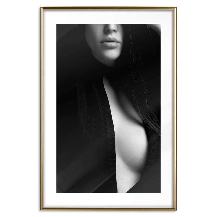 Wall Poster Sensual Elegance - photograph of woman in black and white tones 123744 additionalImage 14