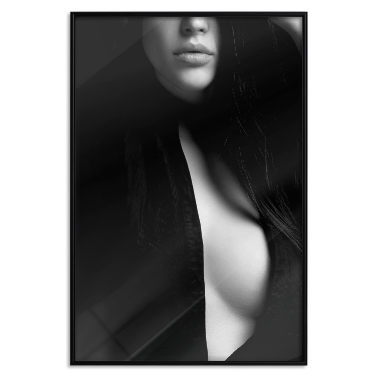 Wall Poster Sensual Elegance - photograph of woman in black and white tones 123744 additionalImage 18