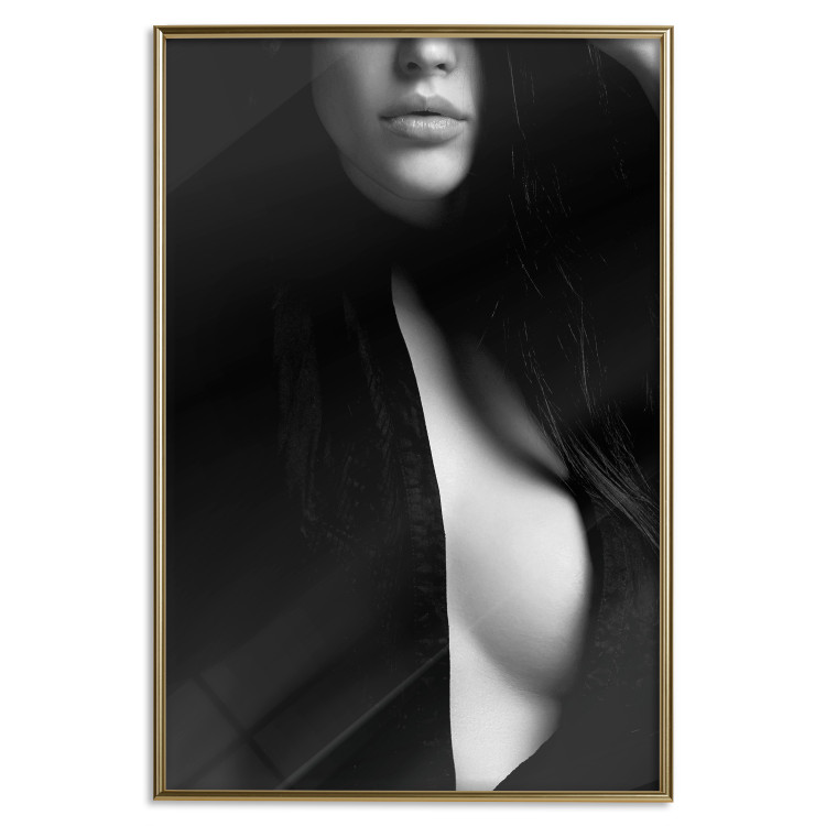 Wall Poster Sensual Elegance - photograph of woman in black and white tones 123744 additionalImage 16