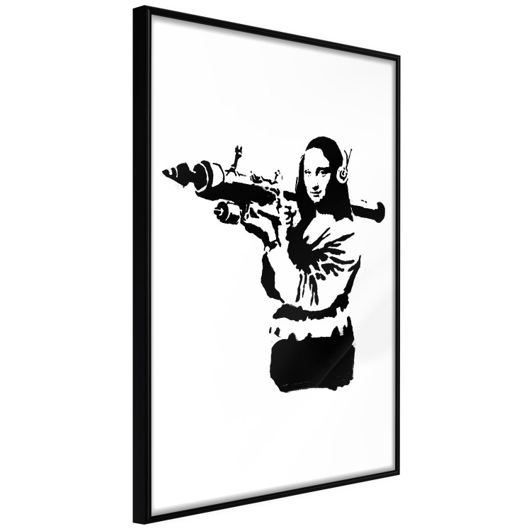 Wall Poster Banksy Mona Lisa with Rocket Launcher - black woman with rocket launcher 124444 additionalImage 10