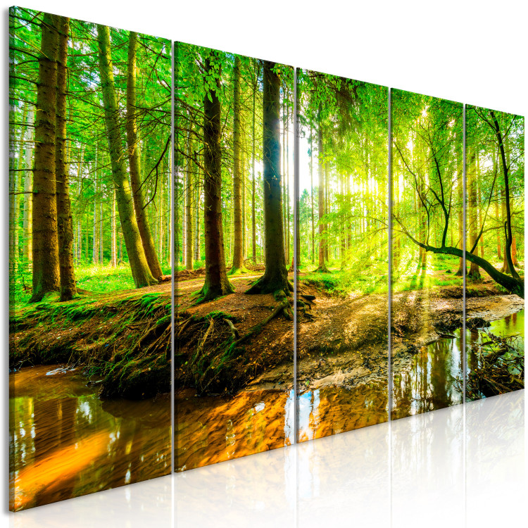 Canvas Forest Stream (5 Parts) Narrow 125044 additionalImage 2