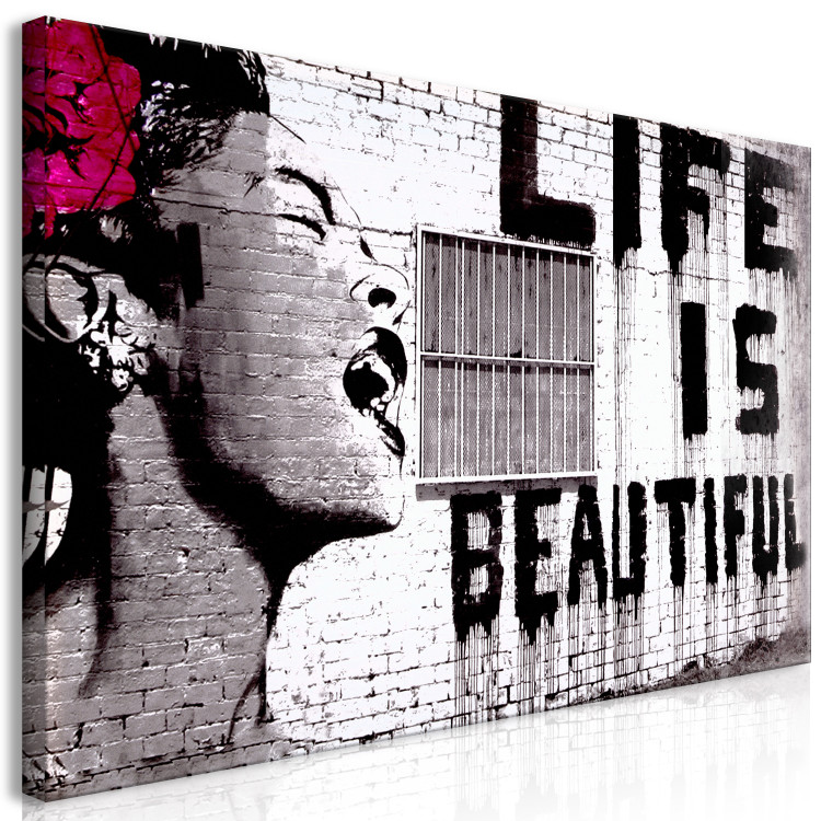 Large canvas print Banksy: Life is Beautiful II [Large Format] 125544 additionalImage 3