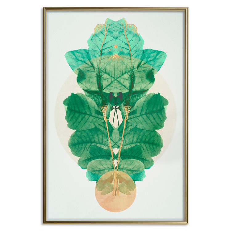 Wall Poster Mint of Egypt - abstract plant composition in a mirrored upholstery 126544 additionalImage 17