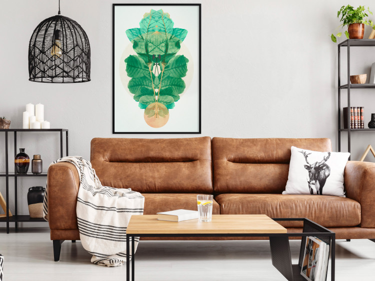 Wall Poster Mint of Egypt - abstract plant composition in a mirrored upholstery 126544 additionalImage 4