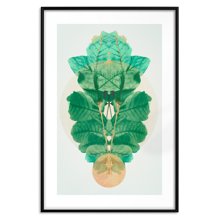 Wall Poster Mint of Egypt - abstract plant composition in a mirrored upholstery 126544 additionalImage 15