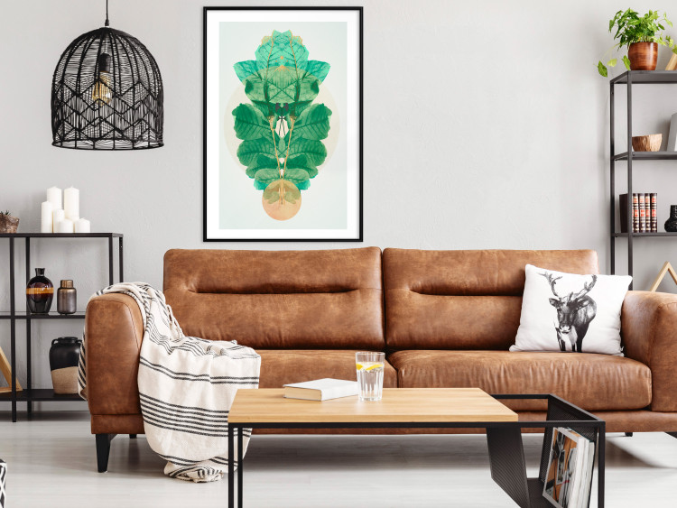 Wall Poster Mint of Egypt - abstract plant composition in a mirrored upholstery 126544 additionalImage 18