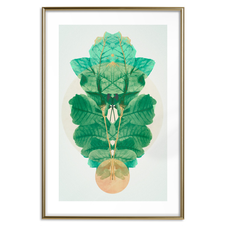 Wall Poster Mint of Egypt - abstract plant composition in a mirrored upholstery 126544 additionalImage 14