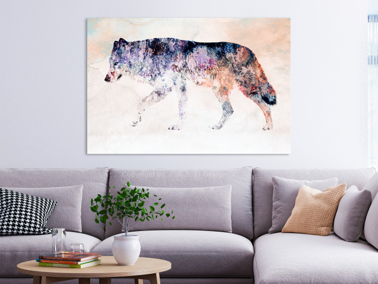 Canvas Print Lonely Wolf (1 Part) Wide 126944 additionalImage 3