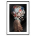 Poster Mysterious Gesture - abstract woman with colorful flowers on her head 127244 additionalThumb 17