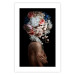 Poster Mysterious Gesture - abstract woman with colorful flowers on her head 127244 additionalThumb 25