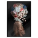 Poster Mysterious Gesture - abstract woman with colorful flowers on her head 127244 additionalThumb 18