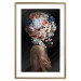 Poster Mysterious Gesture - abstract woman with colorful flowers on her head 127244 additionalThumb 16