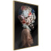Poster Mysterious Gesture - abstract woman with colorful flowers on her head 127244 additionalThumb 12