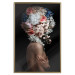 Poster Mysterious Gesture - abstract woman with colorful flowers on her head 127244 additionalThumb 21
