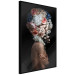 Poster Mysterious Gesture - abstract woman with colorful flowers on her head 127244 additionalThumb 13