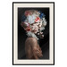 Poster Mysterious Gesture - abstract woman with colorful flowers on her head 127244 additionalThumb 19