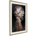 Poster Mysterious Gesture - abstract woman with colorful flowers on her head 127244 additionalThumb 3
