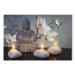 Canvas Art Print Buddha and Stones (1-part) wide - gray sculpture in Zen motif 128944 additionalThumb 7