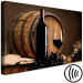 Canvas Fruity Summer (1-part) wide - wine against a wooden barrel background 129144 additionalThumb 6