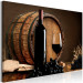 Canvas Fruity Summer (1-part) wide - wine against a wooden barrel background 129144 additionalThumb 2