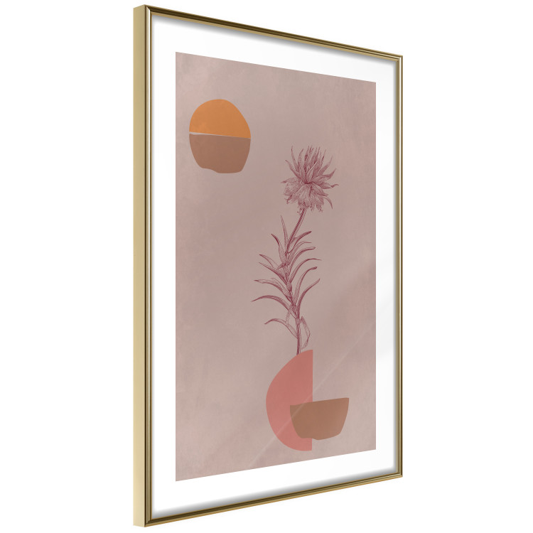 Wall Poster Hydrangea - boho abstraction with a blooming plant in warm colors 129344 additionalImage 9