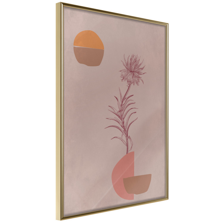 Wall Poster Hydrangea - boho abstraction with a blooming plant in warm colors 129344 additionalImage 14