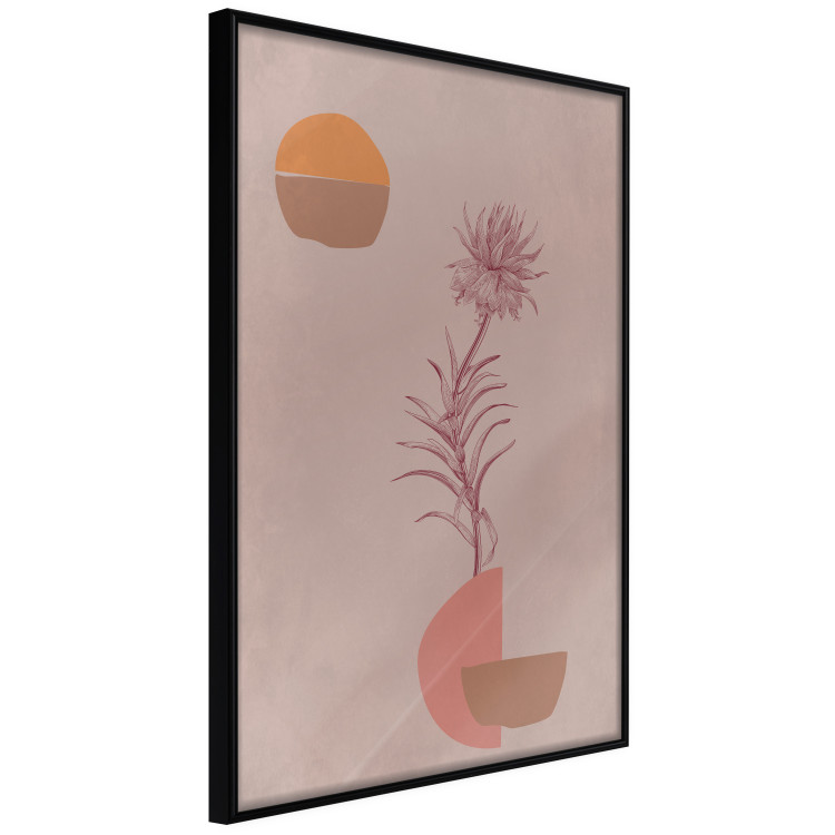 Wall Poster Hydrangea - boho abstraction with a blooming plant in warm colors 129344 additionalImage 11
