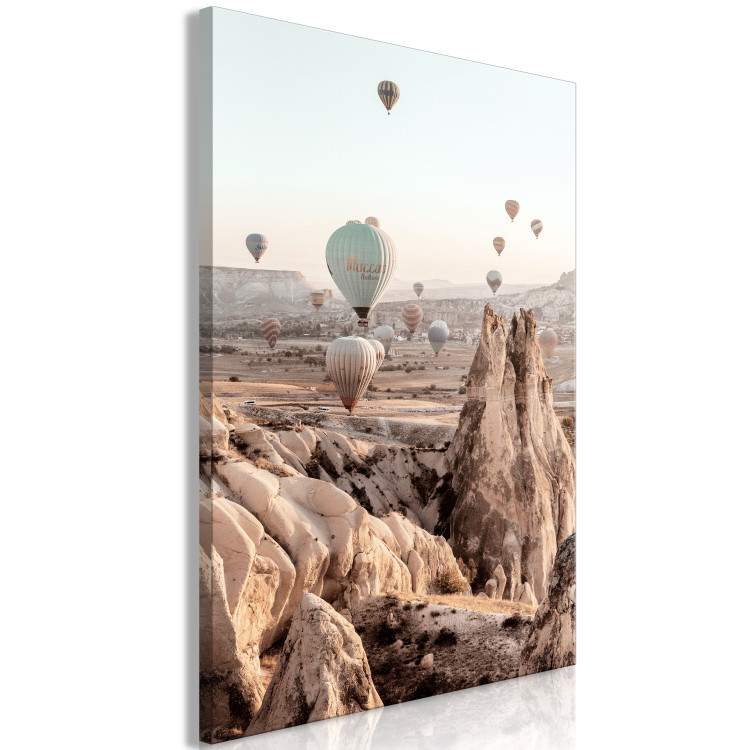 Canvas Print Fairy Tale Journey (1-part) vertical - landscape scenery of balloons 129444 additionalImage 2
