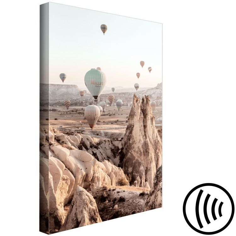 Canvas Print Fairy Tale Journey (1-part) vertical - landscape scenery of balloons 129444 additionalImage 6