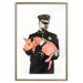Poster Police Pig - policeman holding a sleeping pink piglet 132444 additionalThumb 14