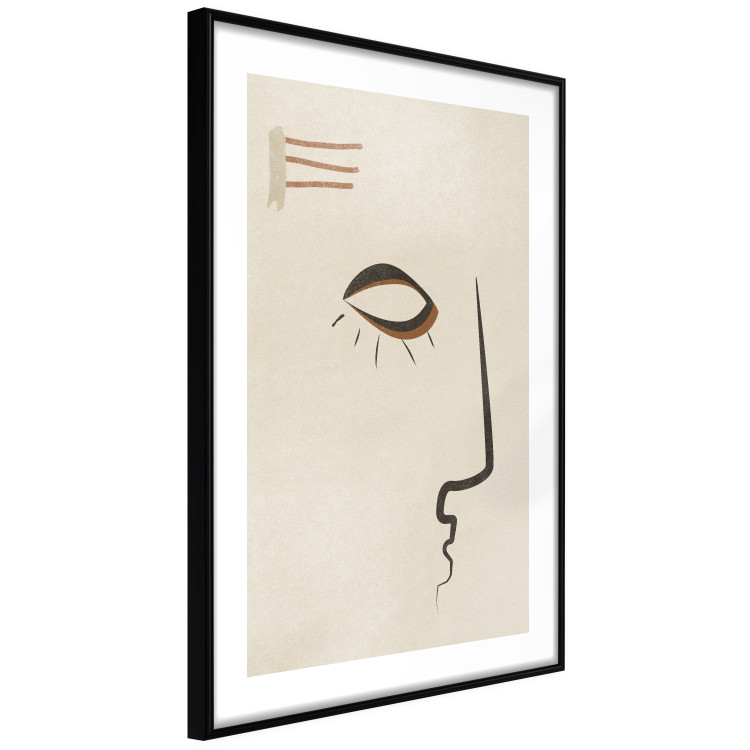 Wall Poster Portrait of Adela - face pattern on a beige background in an abstract motif 134344 additionalImage 8