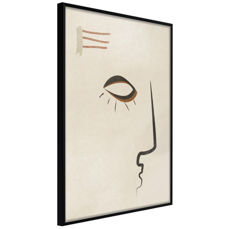 Wall Poster Portrait of Adela - face pattern on a beige background in an abstract motif 134344 additionalImage 13