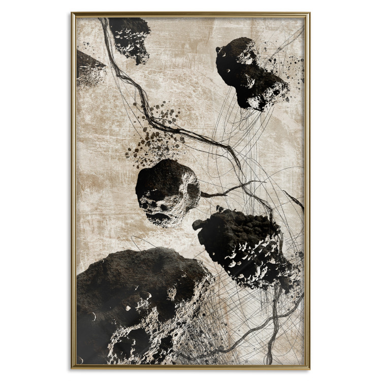 Wall Poster Horizon of Senses - abstract large rocks and stones on a beige background 134444 additionalImage 17