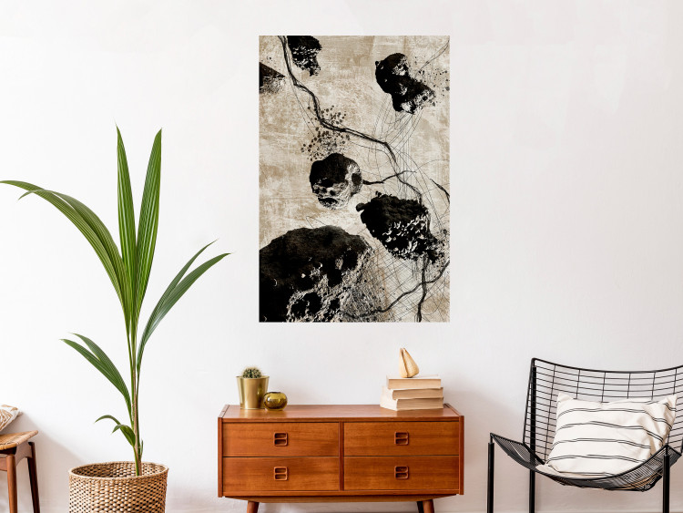 Wall Poster Horizon of Senses - abstract large rocks and stones on a beige background 134444 additionalImage 2