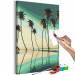 Paint by number Turquoise Palm Trees 134844 additionalThumb 3