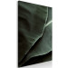 Canvas Intensive green - two thick cold-green leaves with a visible pattern 135544 additionalThumb 2
