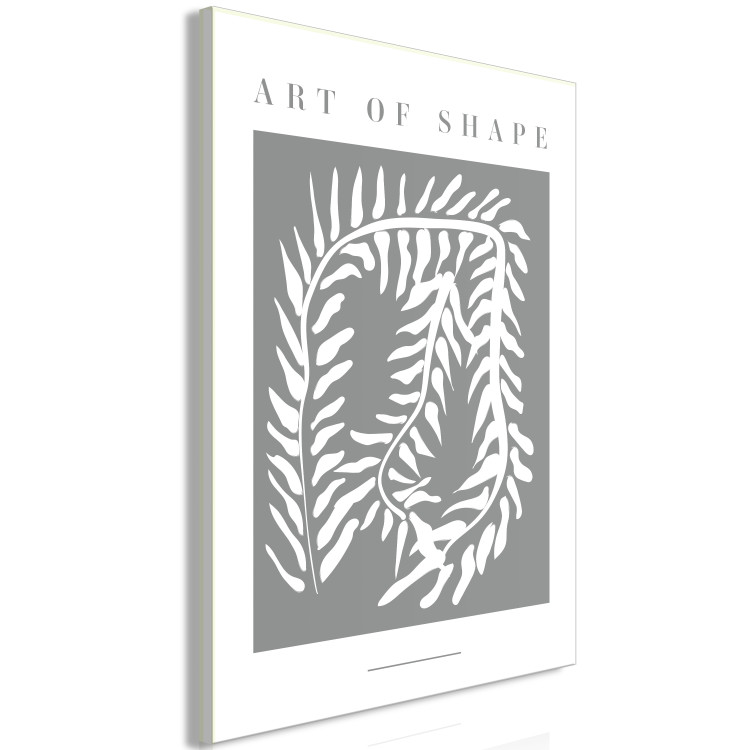 Canvas Print Snake plant - abstraction with a botanical motif on a gray background 135644 additionalImage 2