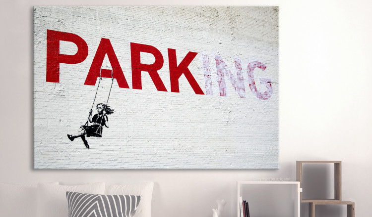 Large canvas print Parking Girl Swing by Banksy [Large Format] 136444 additionalImage 5