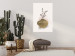 Wall Poster Golden Vase - a simple composition with green foliage in a vase on a beige background 136544 additionalThumb 18