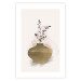 Wall Poster Golden Vase - a simple composition with green foliage in a vase on a beige background 136544 additionalThumb 14