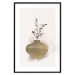 Wall Poster Golden Vase - a simple composition with green foliage in a vase on a beige background 136544 additionalThumb 27