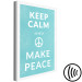 Canvas Keep Calm Make Peace (1-piece) Vertical - white English text 142444 additionalThumb 6