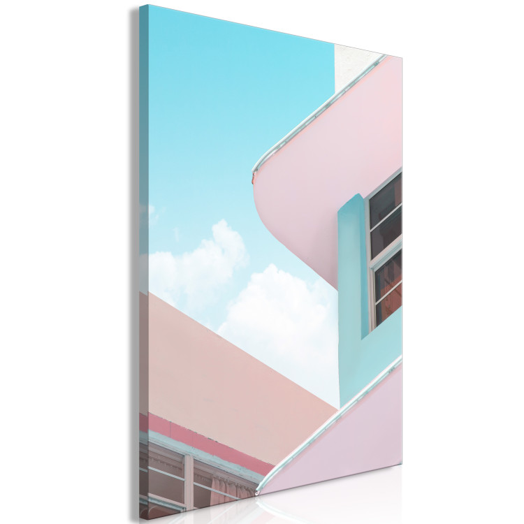 Canvas Art Print Miami Beach Style Building - Minimalist Architecture 144344 additionalImage 2