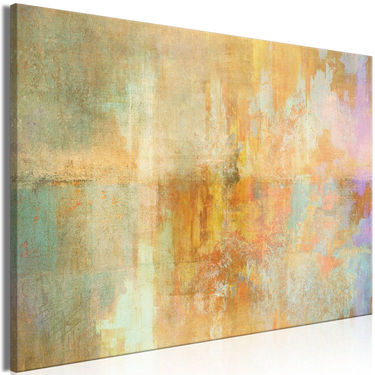Canvas Art Print Sunny Uprising (1-piece) - unique abstraction in colorful background 145144 additionalImage 2
