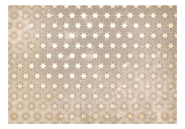 Wall Mural Golden Suns - Oriental Pattern With a Regular Pattern on Concrete 145244 additionalImage 1