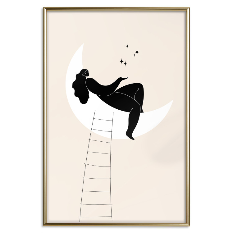 Wall Poster Ladder to the Moon - Girl From the Moon Charms the Stars 146144 additionalImage 16