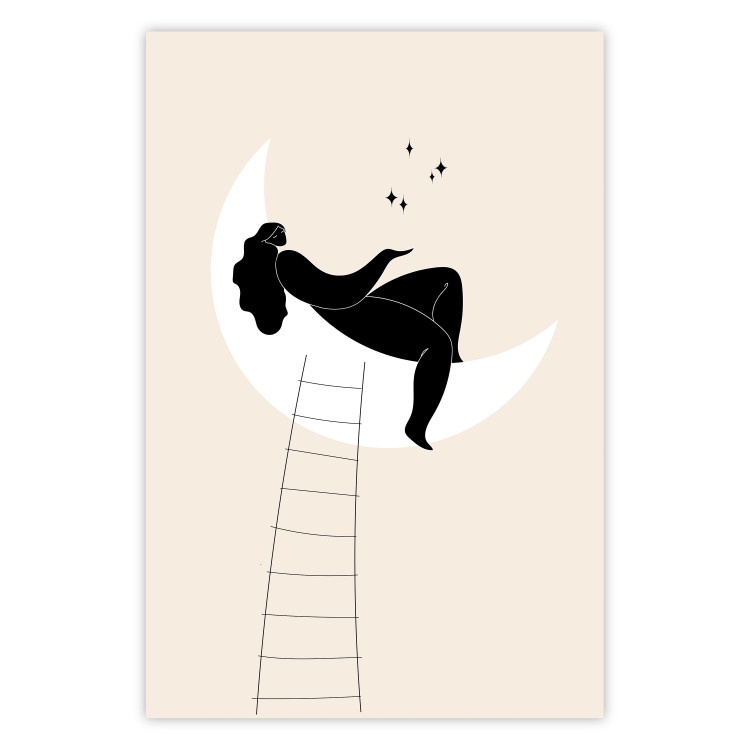 Wall Poster Ladder to the Moon - Girl From the Moon Charms the Stars 146144